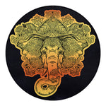 Indian Tribal Spiritual Elephant Print Round Blanket