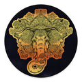Indian Tribal Spiritual Elephant Print Round Floor Mat