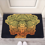 Indian Tribal Spiritual Elephant Print Rubber Doormat