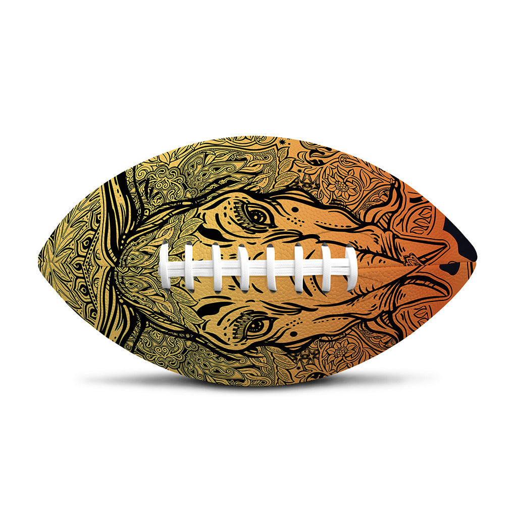 Indian Tribal Spiritual Elephant Print Rugby Ball
