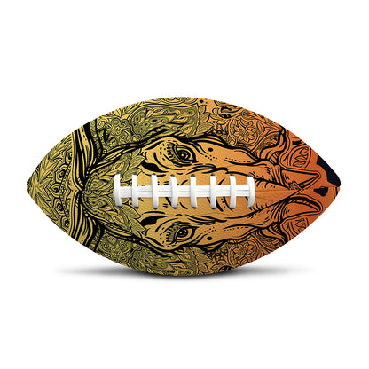 Indian Tribal Spiritual Elephant Print Rugby Ball
