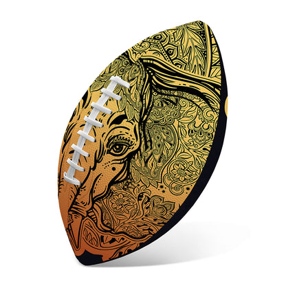 Indian Tribal Spiritual Elephant Print Rugby Ball