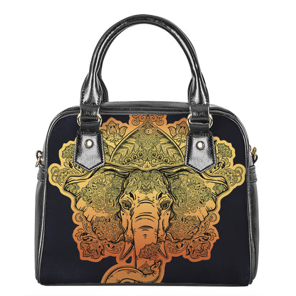 Indian Tribal Spiritual Elephant Print Shoulder Handbag