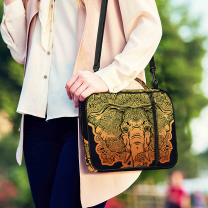 Indian Tribal Spiritual Elephant Print Shoulder Strap Bible Bag