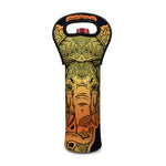 Indian Tribal Spiritual Elephant Print Single Neoprene Wine Tote