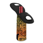 Indian Tribal Spiritual Elephant Print Single Neoprene Wine Tote