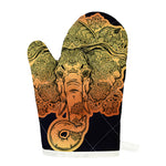 Indian Tribal Spiritual Elephant Print Single Oven Mitt