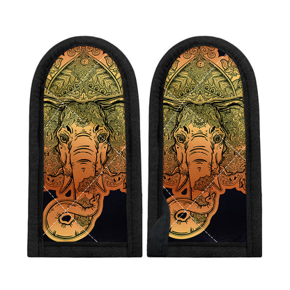 Indian Tribal Spiritual Elephant Print Skillet Handle Cover