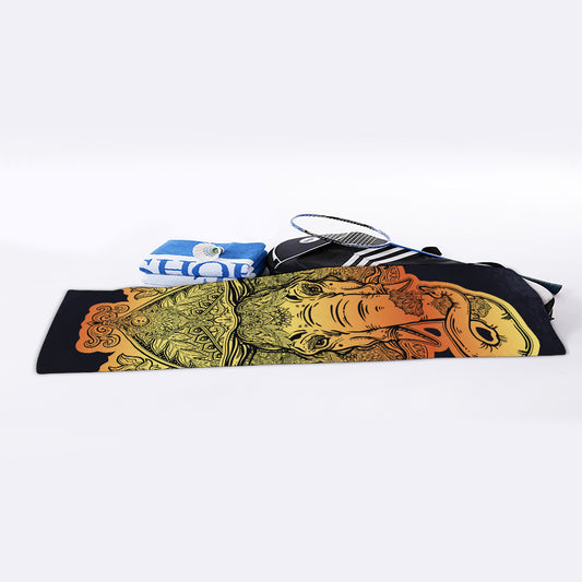 Indian Tribal Spiritual Elephant Print Sports Towel