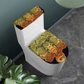 Indian Tribal Spiritual Elephant Print Toilet Lid And Tank Cover Set