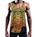 Indian Tribal Spiritual Elephant Print Men's Workout Tank Top