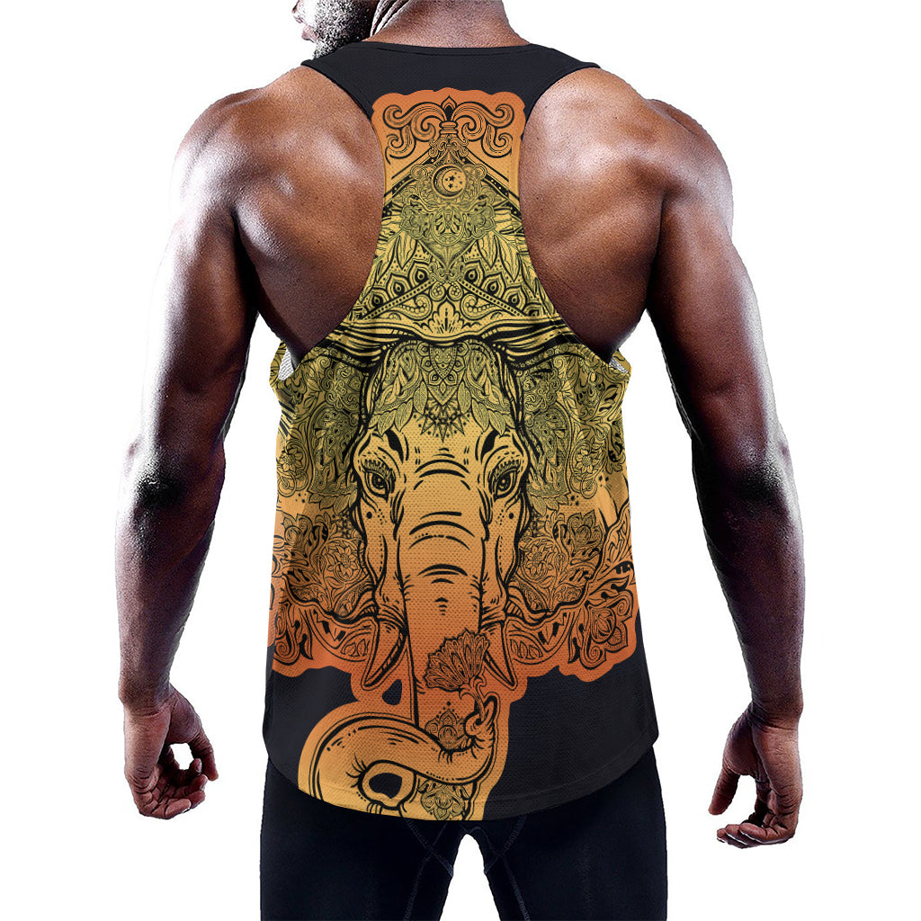 Indian Tribal Spiritual Elephant Print Training Tank Top