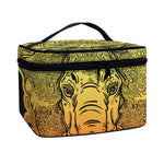 Indian Tribal Spiritual Elephant Print Travel Makeup Bag