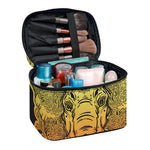 Indian Tribal Spiritual Elephant Print Travel Makeup Bag