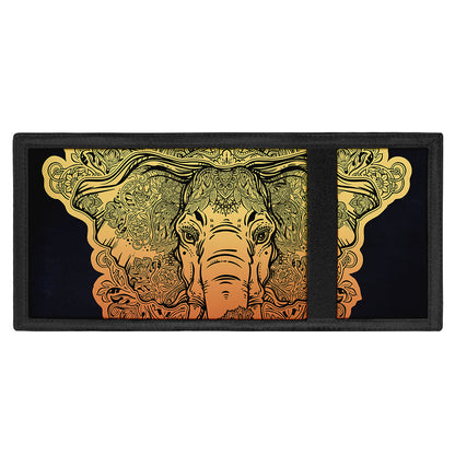 Indian Tribal Spiritual Elephant Print Trifold Wallet