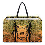 Indian Tribal Spiritual Elephant Print Utility Tote Bag