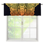 Indian Tribal Spiritual Elephant Print Window Valance