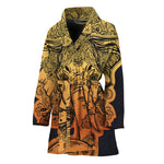Indian Tribal Spiritual Elephant Print Women's Bathrobe