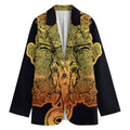 Indian Tribal Spiritual Elephant Print Women's Blazer