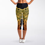 Indian Tribal Spiritual Elephant Print Women's Capri Leggings