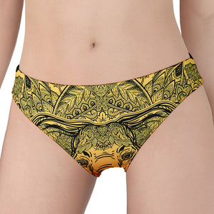 Indian Tribal Spiritual Elephant Print Women's Panties