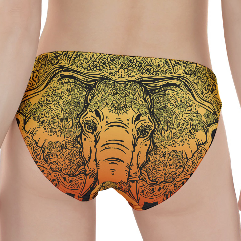 Indian Tribal Spiritual Elephant Print Women's Panties