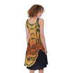 Indian Tribal Spiritual Elephant Print Women's Sleeveless Dress