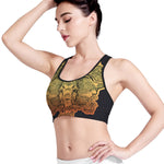 Indian Tribal Spiritual Elephant Print Women's Sports Bra