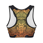 Indian Tribal Spiritual Elephant Print Women's Sports Bra