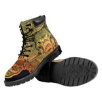 Indian Tribal Spiritual Elephant Print Work Boots