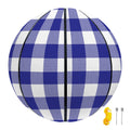 Indigo Blue And White Gingham Print Basketball