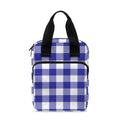 Indigo Blue And White Gingham Print Bible Tote Bag