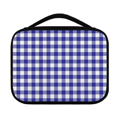 Indigo Blue And White Gingham Print Classic Bible Case
