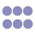 Indigo Blue And White Gingham Print Coaster Set