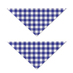 Indigo Blue And White Gingham Print Dog Bandana