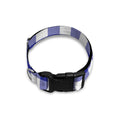 Indigo Blue And White Gingham Print Dog Collar