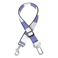 Indigo Blue And White Gingham Print Dog Seat Belt