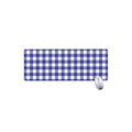 Indigo Blue And White Gingham Print Extended Mouse Pad