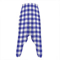 Indigo Blue And White Gingham Print Hammer Pants