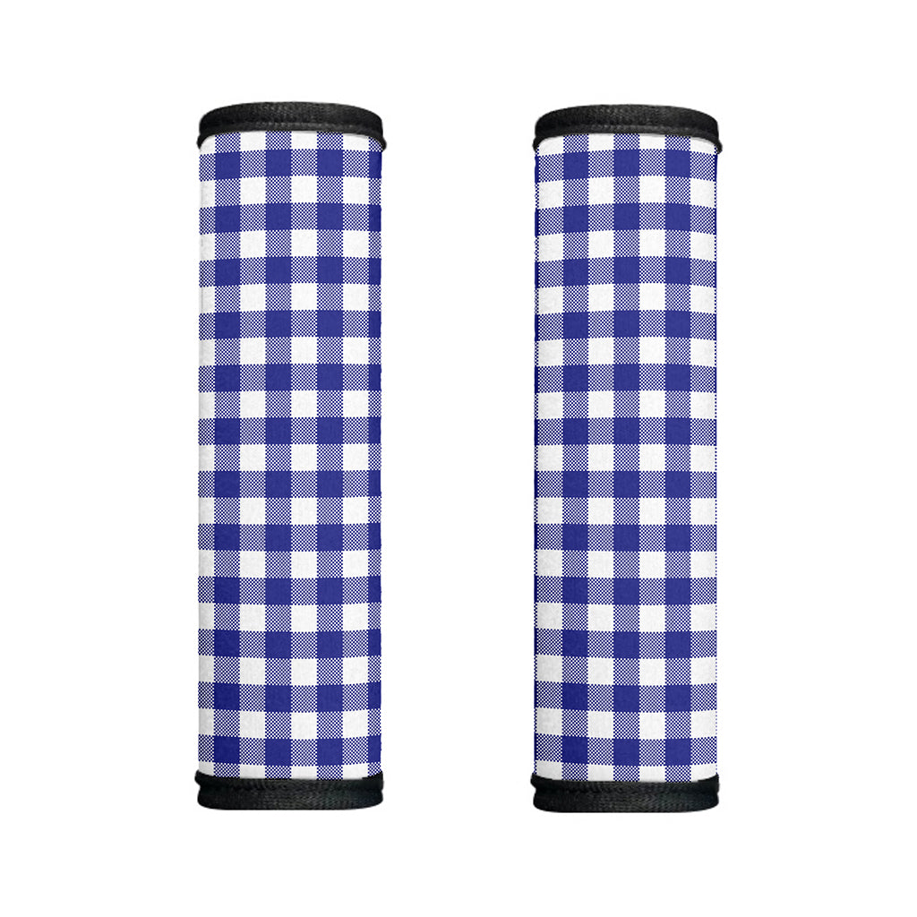 Indigo Blue And White Gingham Print Handle Covers