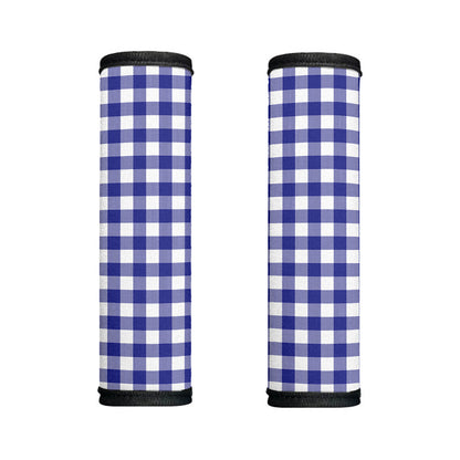 Indigo Blue And White Gingham Print Handle Covers