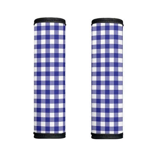 Indigo Blue And White Gingham Print Handle Covers