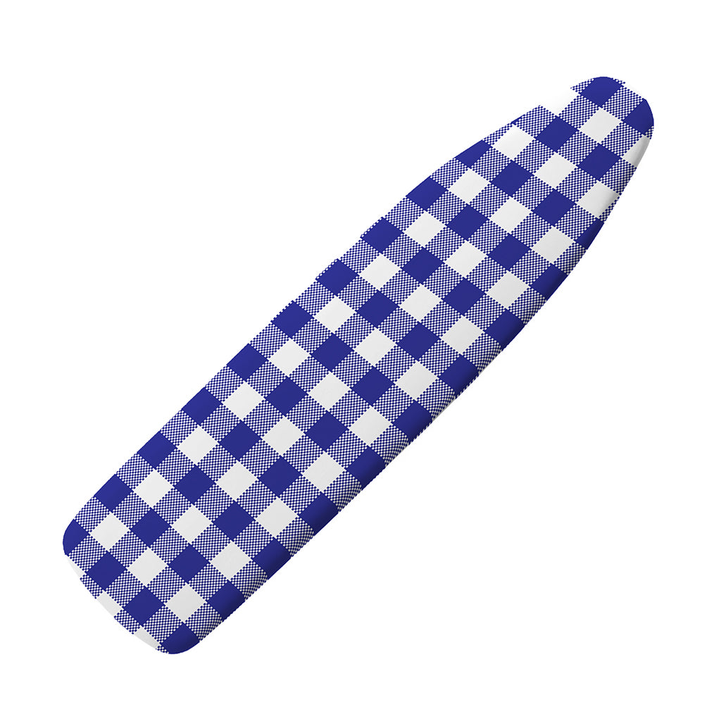 Indigo Blue And White Gingham Print Ironing Board Cover