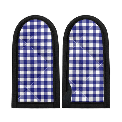 Indigo Blue And White Gingham Print Skillet Handle Cover