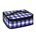 Indigo Blue And White Gingham Print Small Lunch Bag