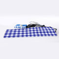 Indigo Blue And White Gingham Print Sports Towel