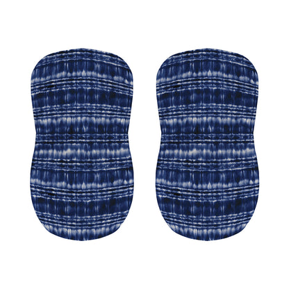 Indigo Dye Shibori Print Bar Stool Covers