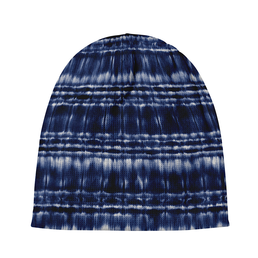 Indigo Dye Shibori Print Beanie