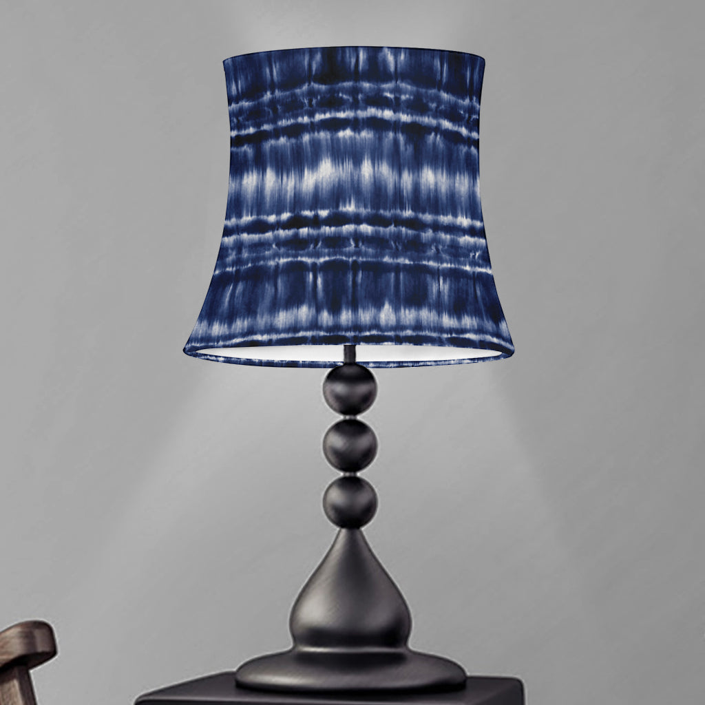 Indigo Dye Shibori Print Bell Lamp Shade