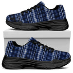 Indigo Dye Shibori Print Black Chunky Shoes